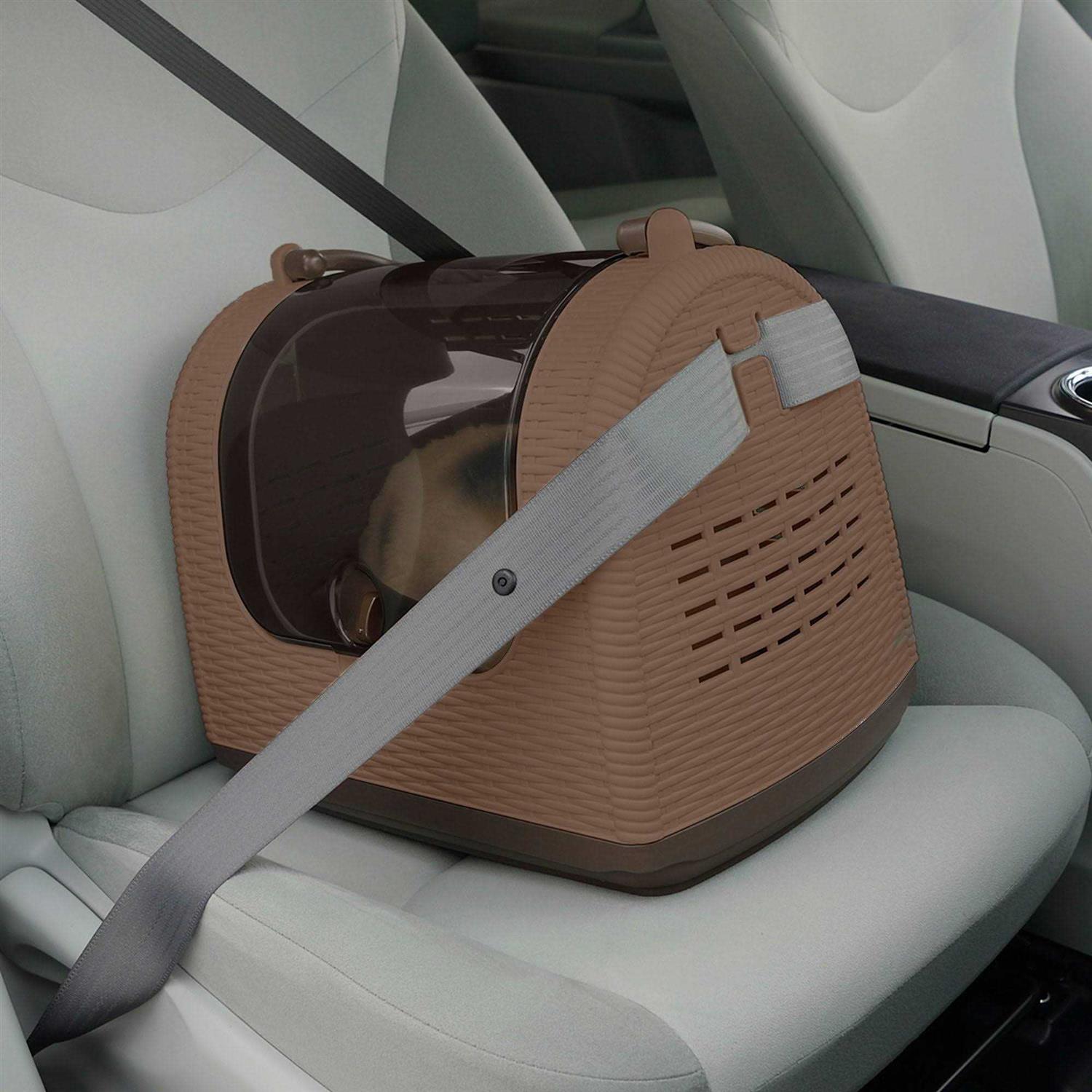 Alternative view of Richell Faux Wicker Pet Carrier