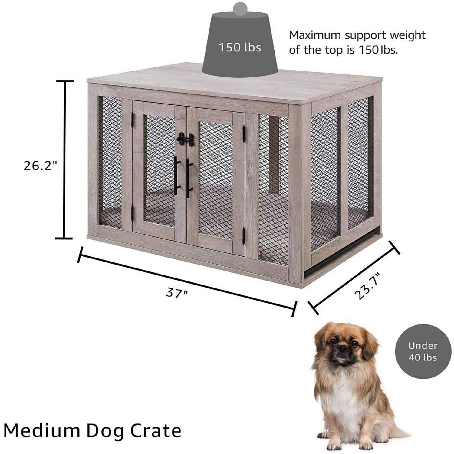 Alternative view of Unipaws Dog Crate with Cushion and Tray
