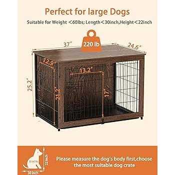 Alternative view of Megidok Wooden Dog Crate Furniture with Cushion Dog Crate End Table with Tray