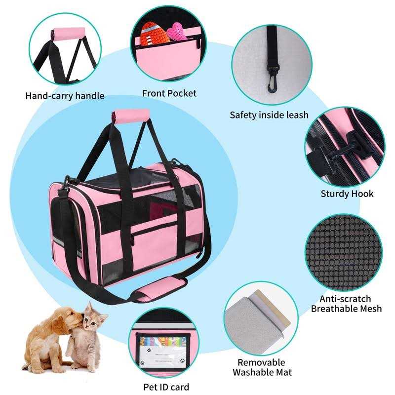 Alternative view of CUSSIOU Cat Carrier Dog Carrier Pet Carrier Airline Approved for Small Dogs Medium Cats Puppies Under 15 Lbs