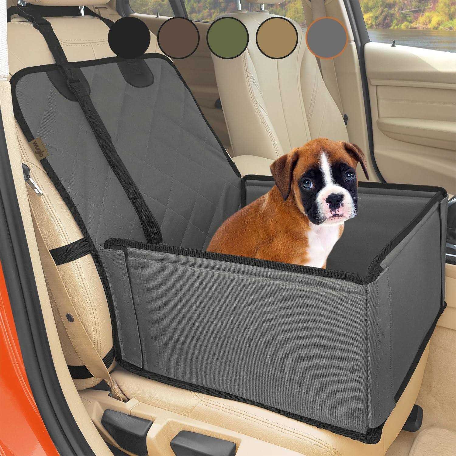 Wuglo Extra Stable Dog car Seat Robust car Dog Seat or Puppy car Seat for Small to Medium-Sized Dogs