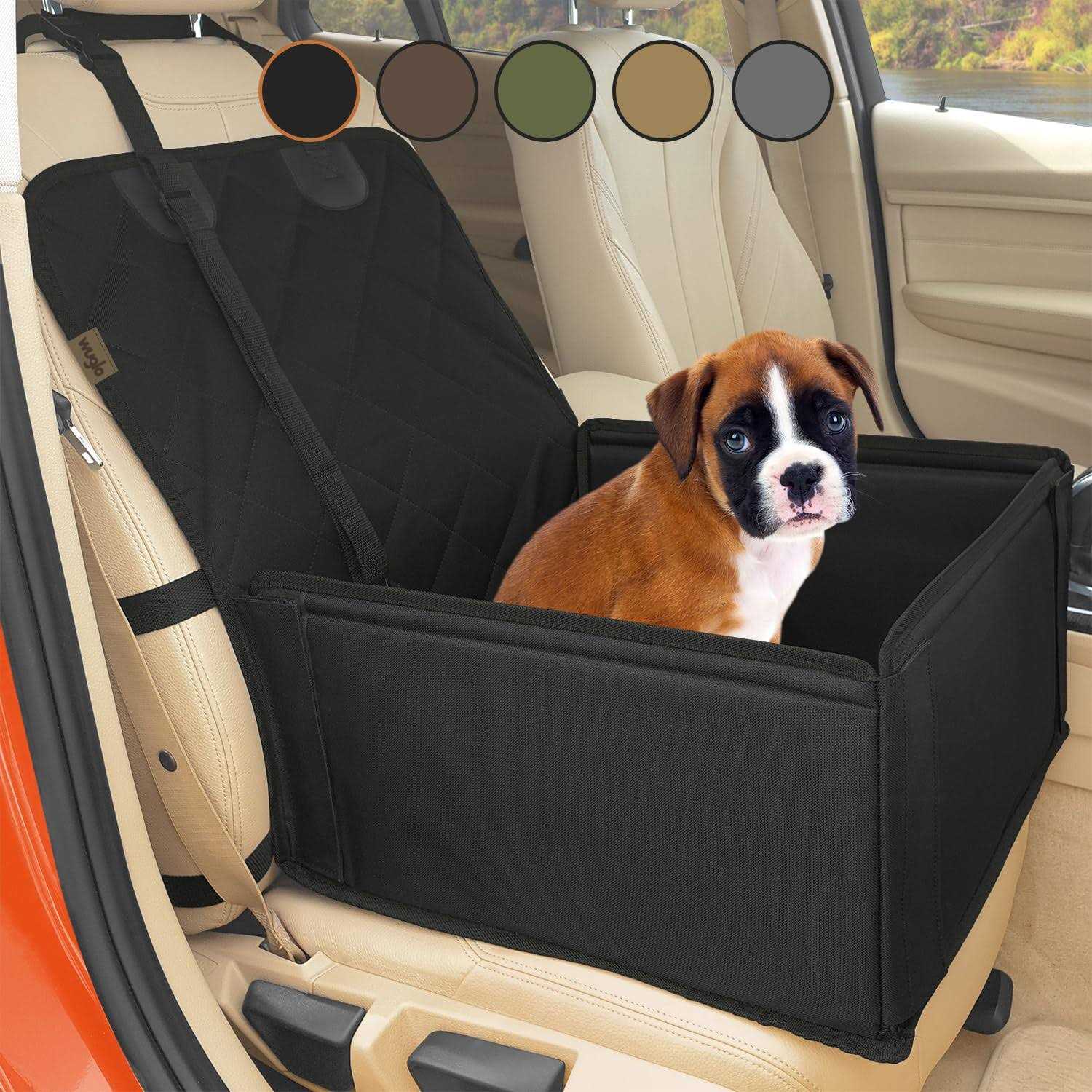 Wuglo Extra Stable Dog car Seat Robust car Dog Seat or Puppy car Seat for Small to Medium-Sized Dogs