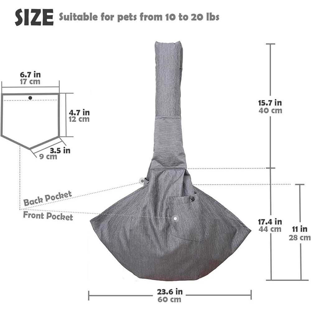 Alternative view of ARELLA Dog Sling Carrier for Small and Medium Dogs 10-20 lbs with Comfortable Adjustable Padded Shoulder Breathable Mesh for Travel Hands Free Daily
