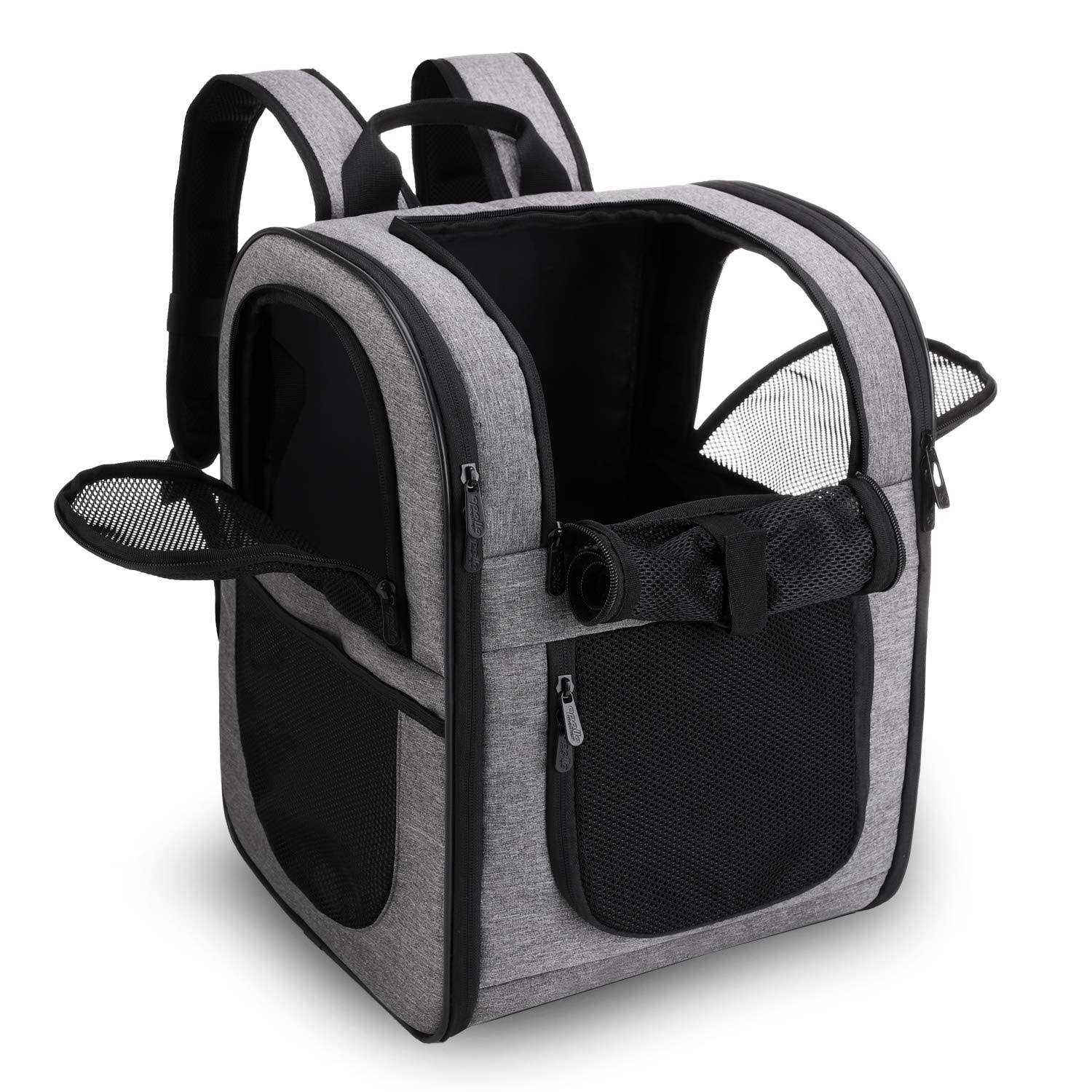 Apollo walker Pet Carrier Backpack for Large/Small Cats and Dogs, Puppies, Safety Features and Cushion Back Support for Travel