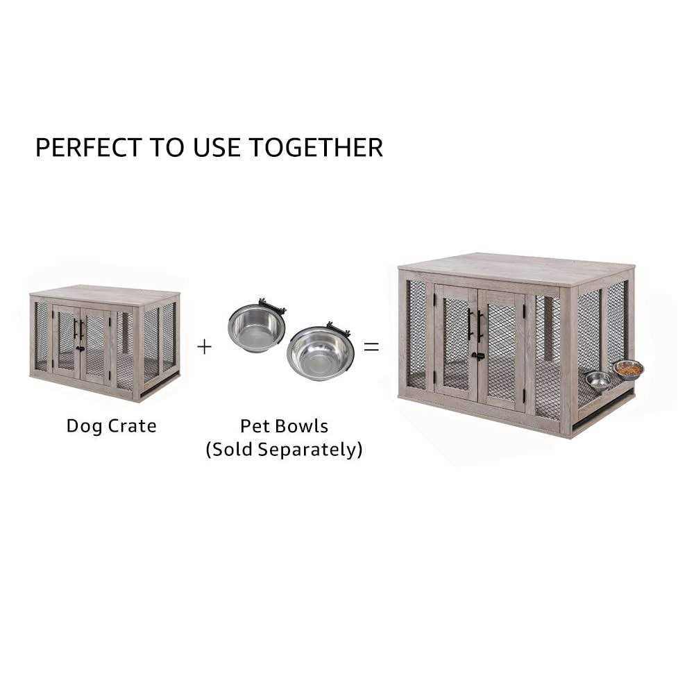 Alternative view of Unipaws Furniture Style Dog Crate with Tray