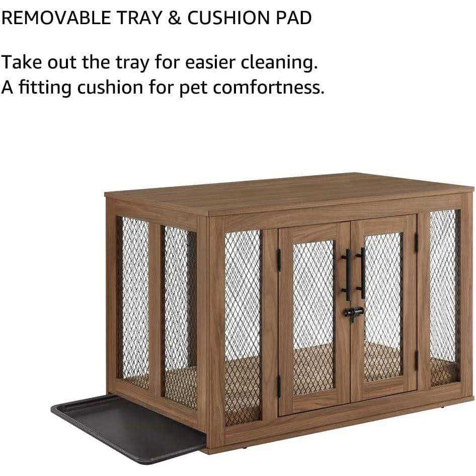 Alternative view of Unipaws Furniture Style Dog Crate with Tray