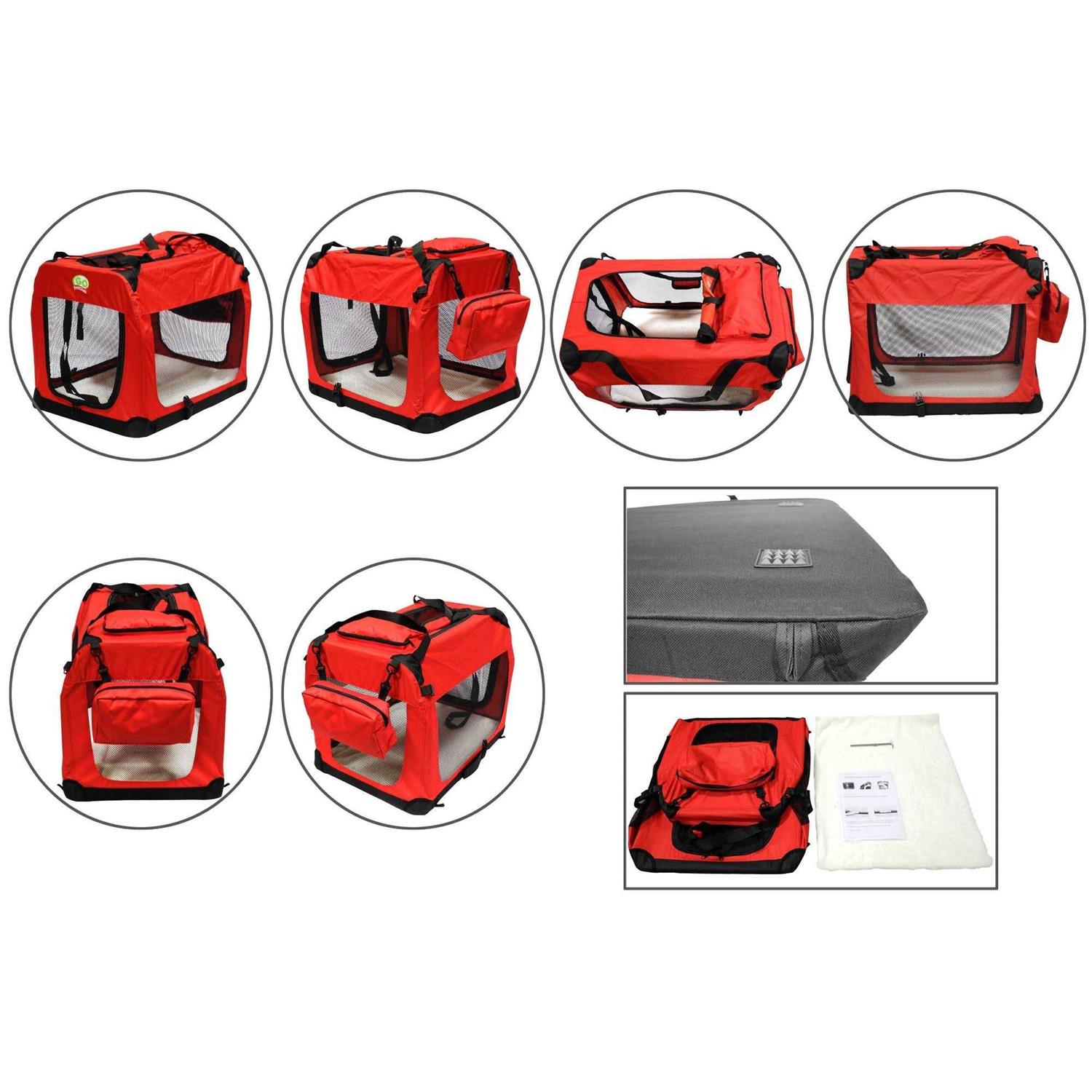 Alternative view of Go Pet Club Foldable Soft Crate Pet Carrier