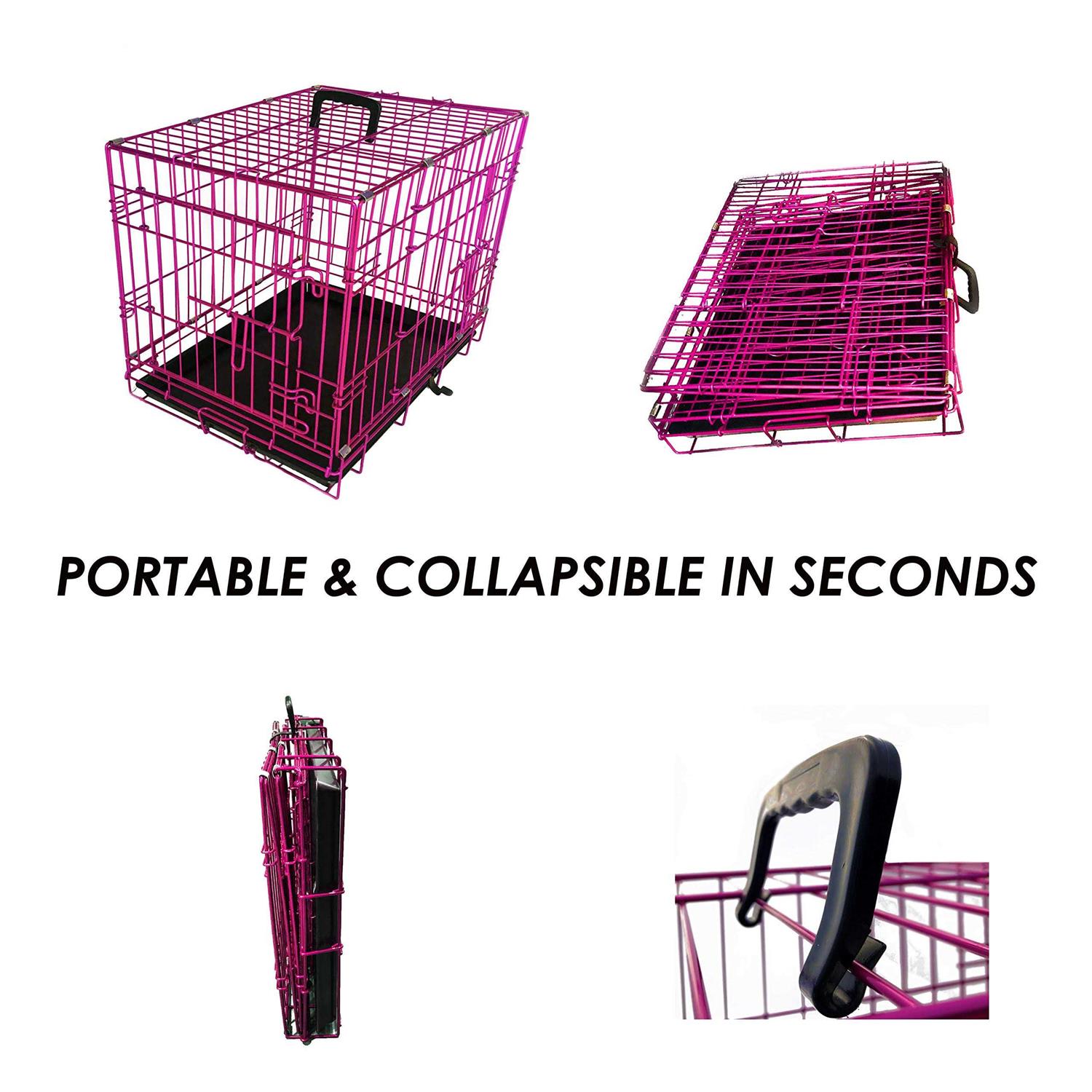 Alternative view of Pet Expressions Colored Metal Wire Dog Crate