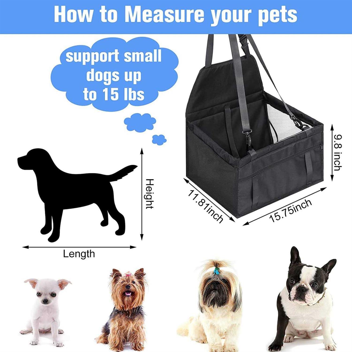 Alternative view of Pet Dog Car Seat, Breathable and Foldable Pet Car Basket, Pet Dog Booster Portable Seat, Suitable for Small and