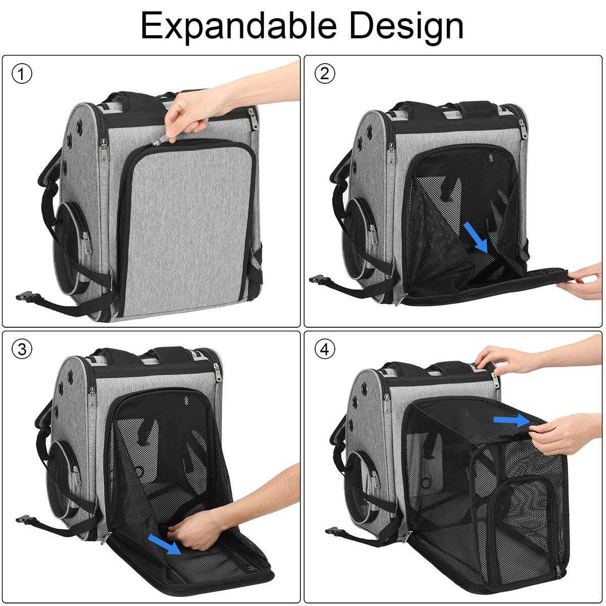 Alternative view of COVONO Expandable Pet Carrier Backpack for Cats, Dogs and Small Animals