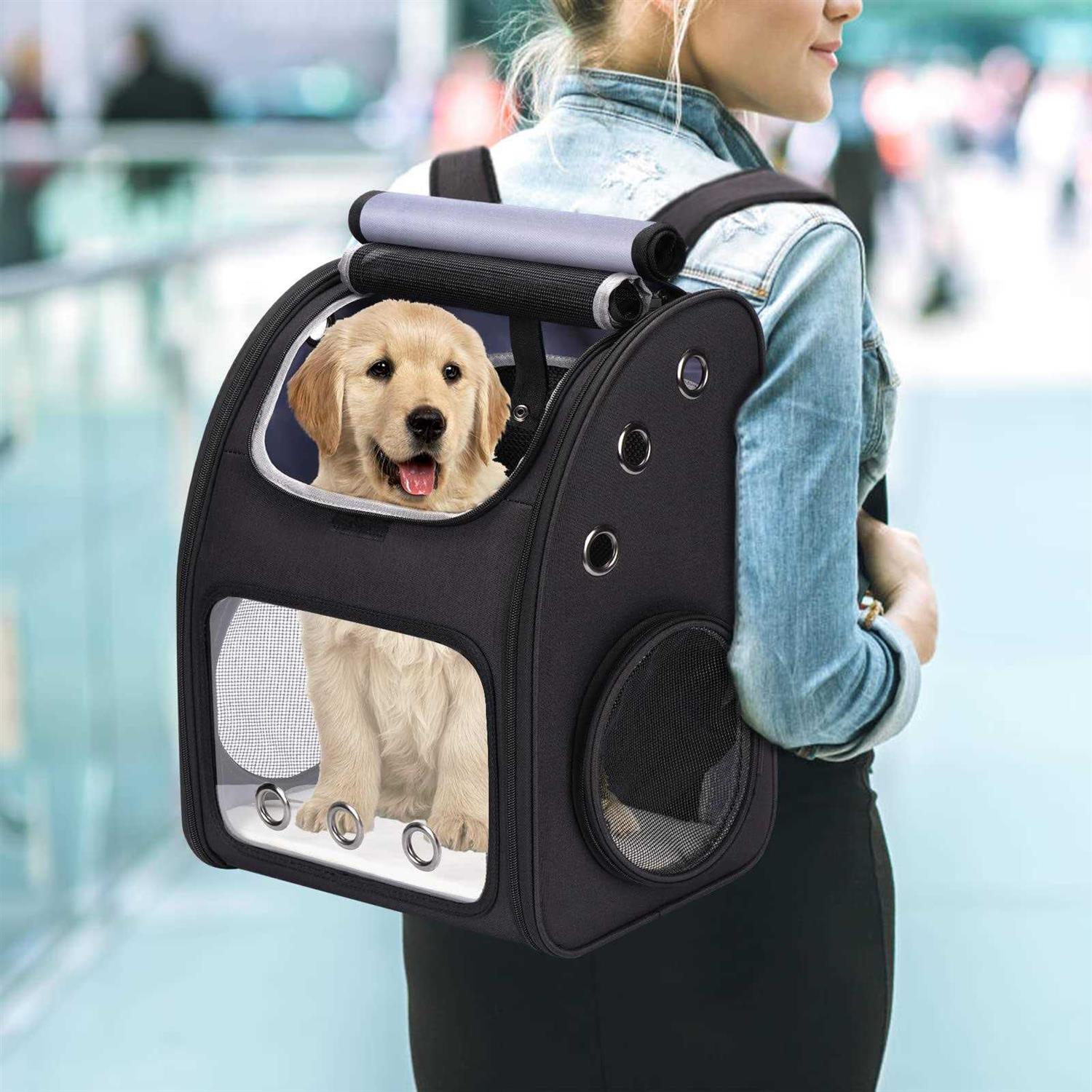 Alternative view of COVONO Expandable Pet Carrier Backpack for Cats, Dogs and Small Animals