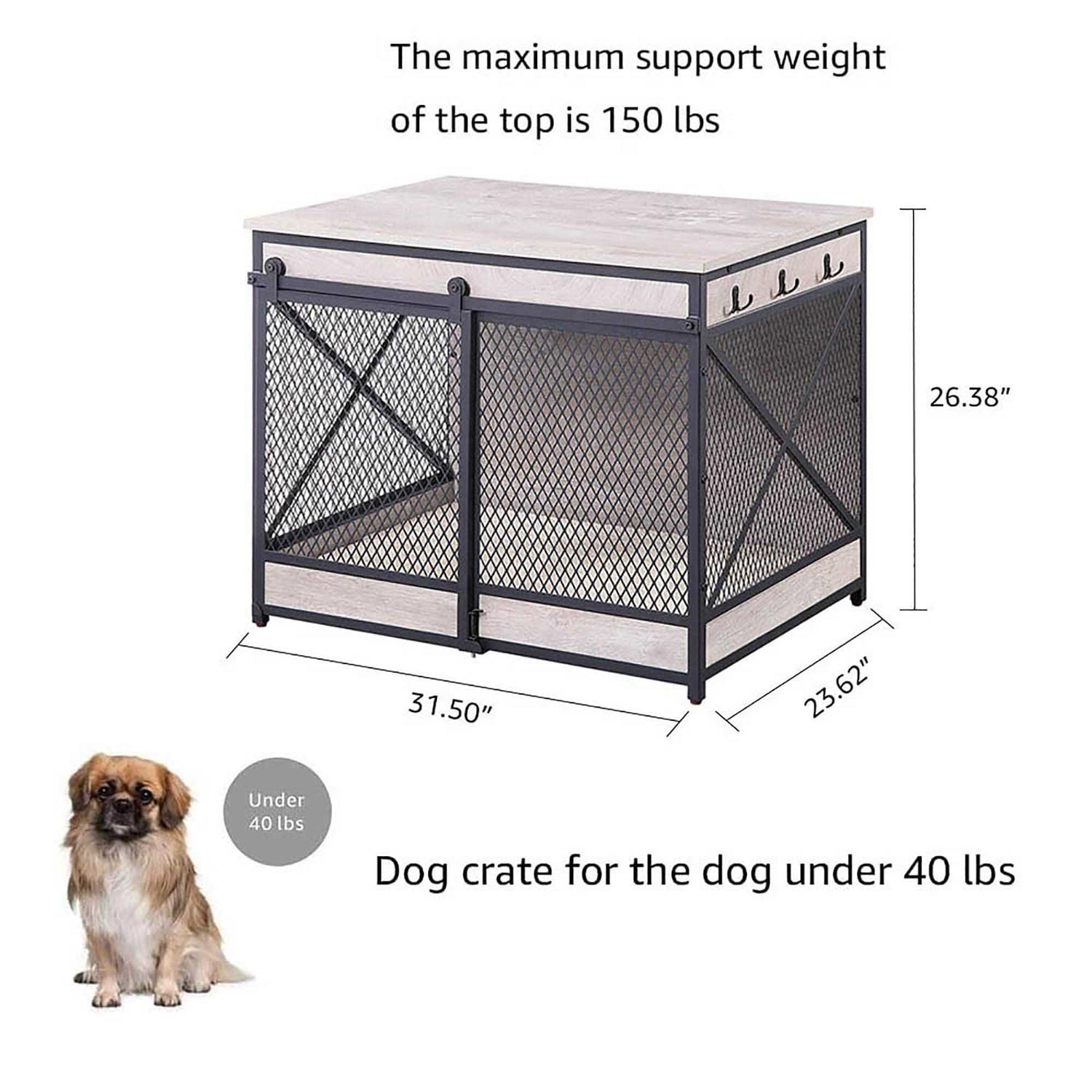 Alternative view of Unipaws Furniture Style Sliding Door Dog Crate