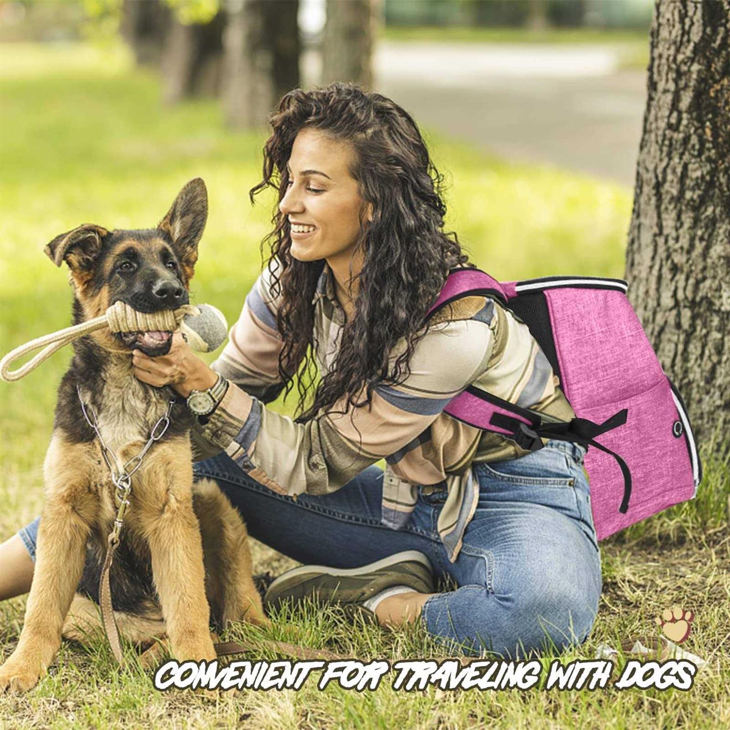 Alternative view of baglher Dog Travel Bag,Airline Approved Pet Supplies Backpack,Dog Travel Backpack with 2 Silicone Collapsible Bowls and 2 Food Baskets