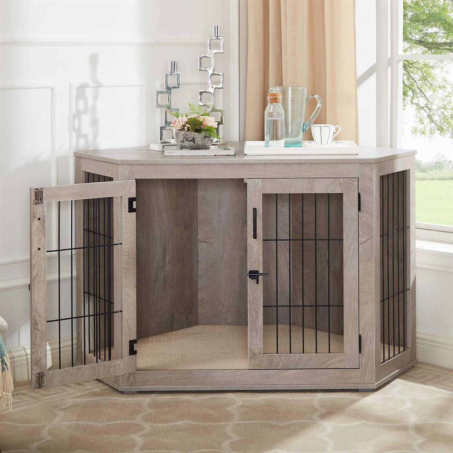 beeNbkks Large Corner Dog Crate Double Doors EV1050