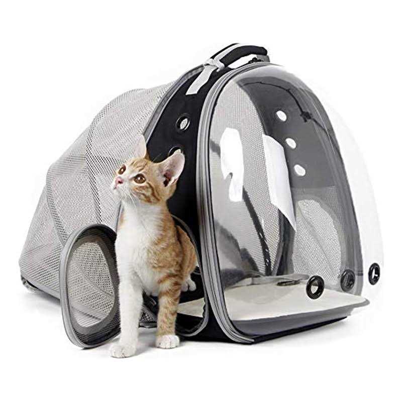Alternative view of halinfer Front Expandable Cat Backpack Carrier, Fit up to 20 lbs, Space Capsule Bubble Window Pet Carrier Backpack for Large Fat Cat and Small Puppy