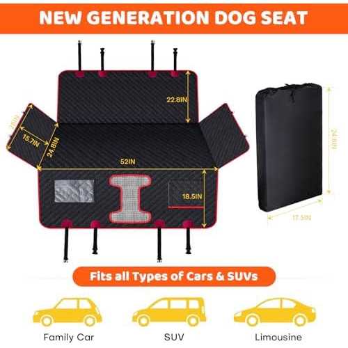 Alternative view of SerPro Back Seat Extender for Dogs,Hard Bottom Dog Car Seat Cover,Waterproof Dog Bed Hammock for Car Travel Camping,Pet Dog Bed Mattress Backseat