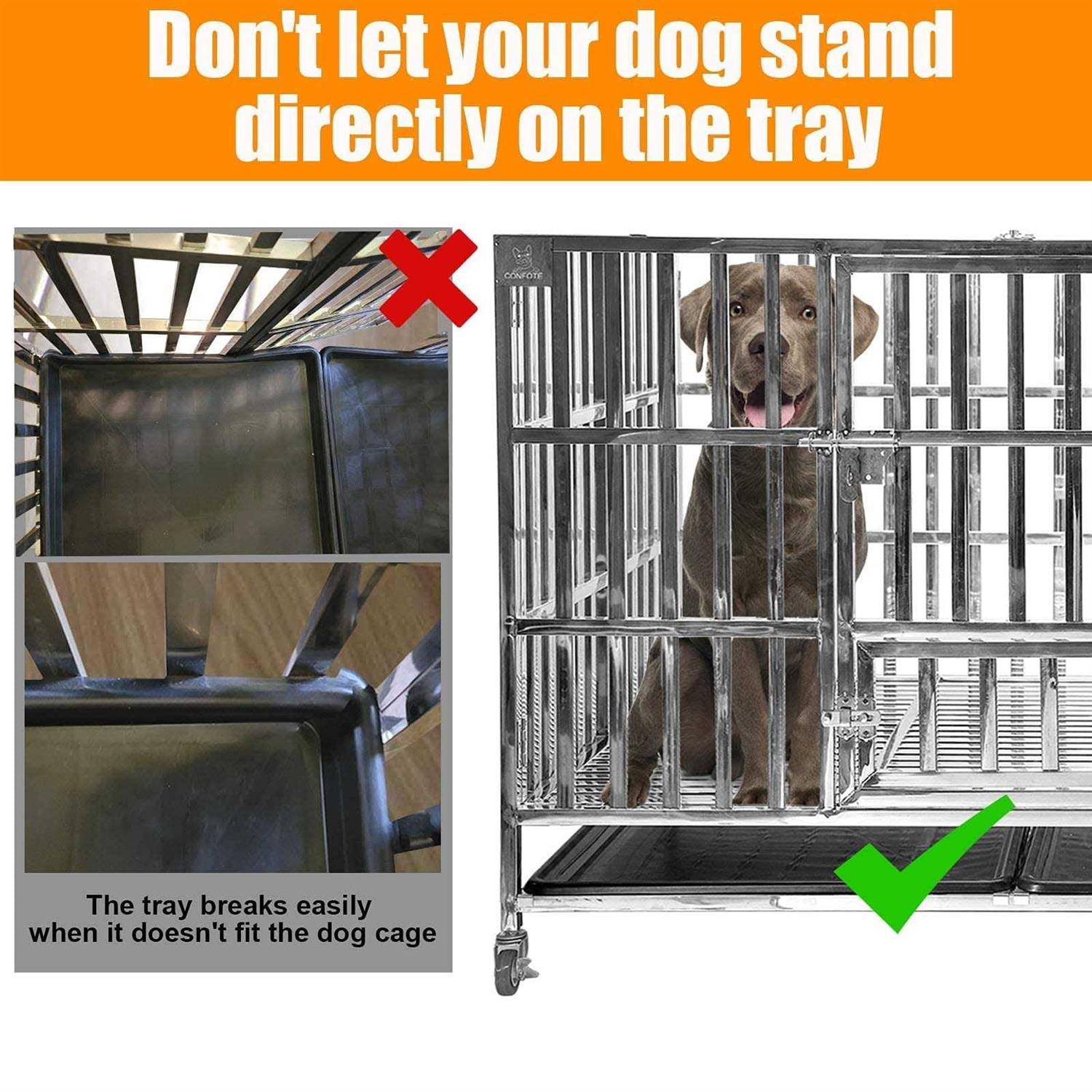 Alternative view of Confote Heavy Duty Stainless Steel Dog Cage Kennel Crate and Playpen for Training Large Dog Indoor Outdoor with Double Doors & Locks Design