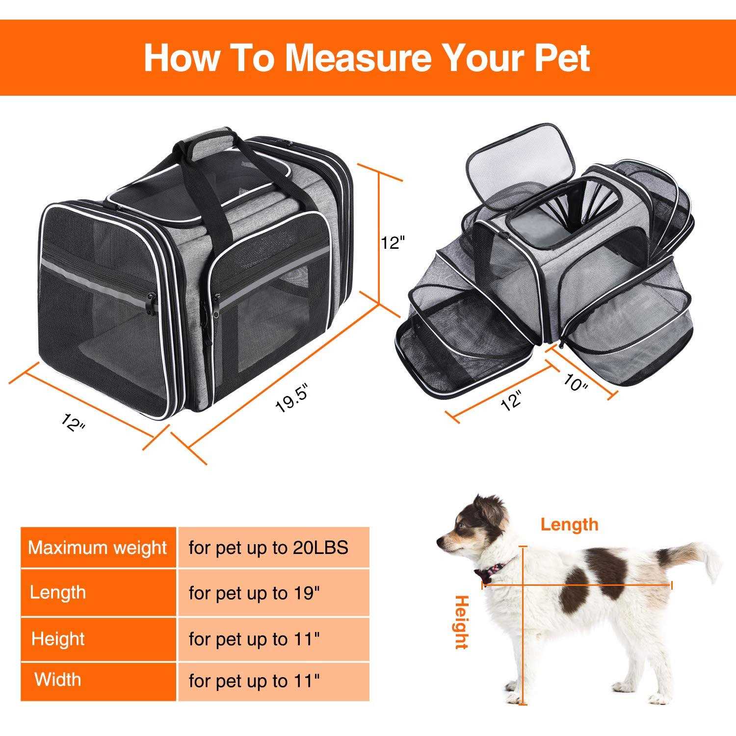 Alternative view of MASKEYON TSA Airline Approved Soft Sided Pet Carrier 4 Expandable Large Travel Carrier Collapsible with 3 Removable Washable