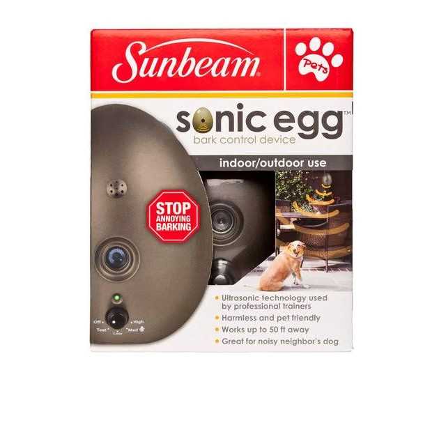Alternative view of Sunbeam Sonic Egg Ultrasonic Bark Control Device