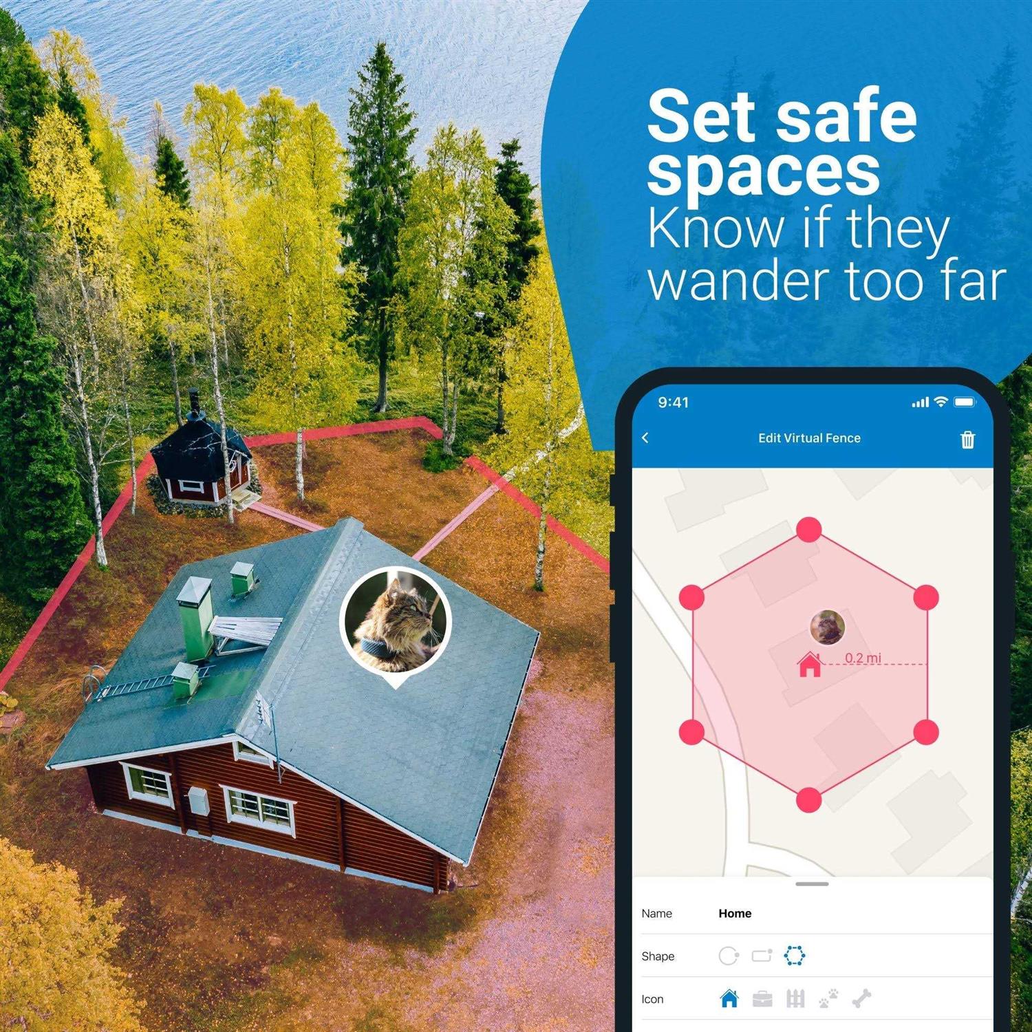 Alternative view of Tractive Waterproof GPS Cat Tracker Location & Activity