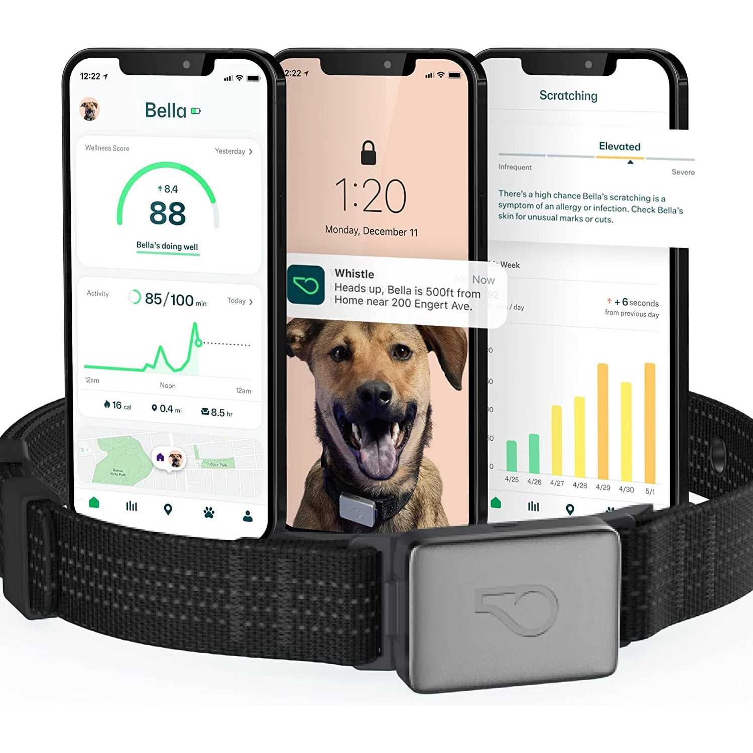 Whistle Switch Smart Collar Kit GPS location Health & Fitness