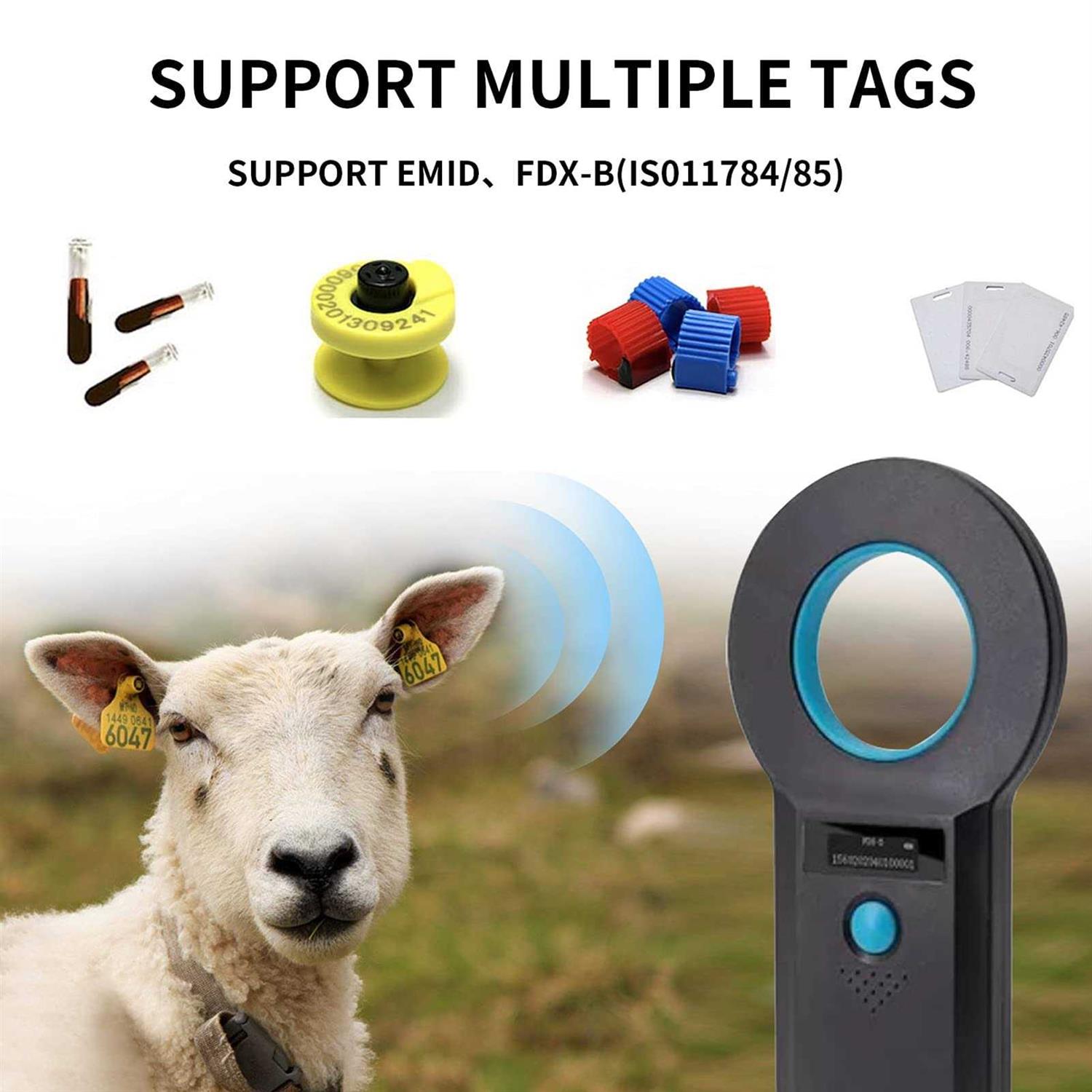 Alternative view of Pet Microchip Scanner Animal Microchip Tag Reader Scanner,Three Ways to Connect,Recognize Quickly,Identify The Farther Distance