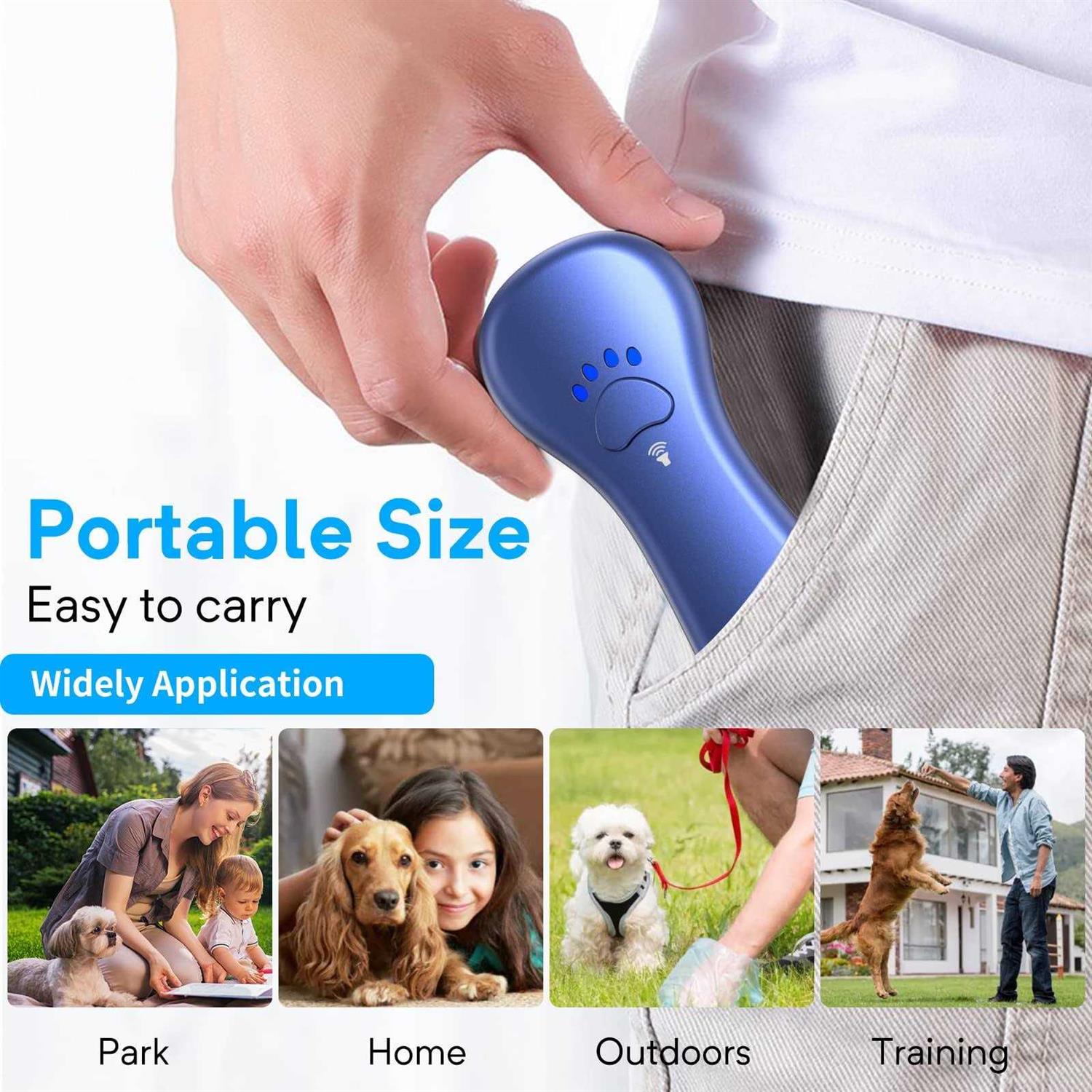 Alternative view of Ahwhg New Anti Barking Device Dog Barking Control Devices,Rechargeable Ultrasonic Dog Bark Deterrent up to 16.4 Ft Effective Control Range Safe