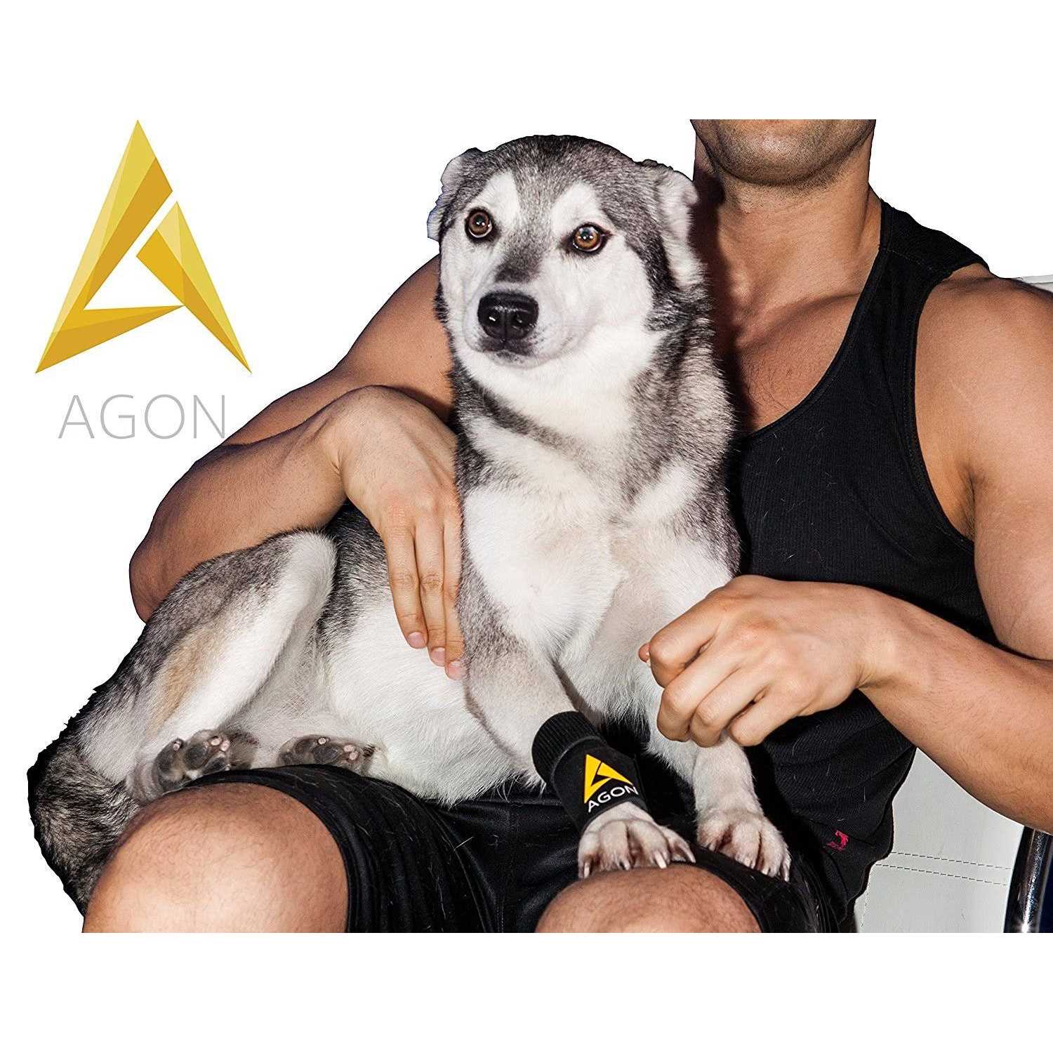 Alternative view of Pair Agon Dog Canine Front Leg Brace Paw Compression Wraps with Protects Wounds