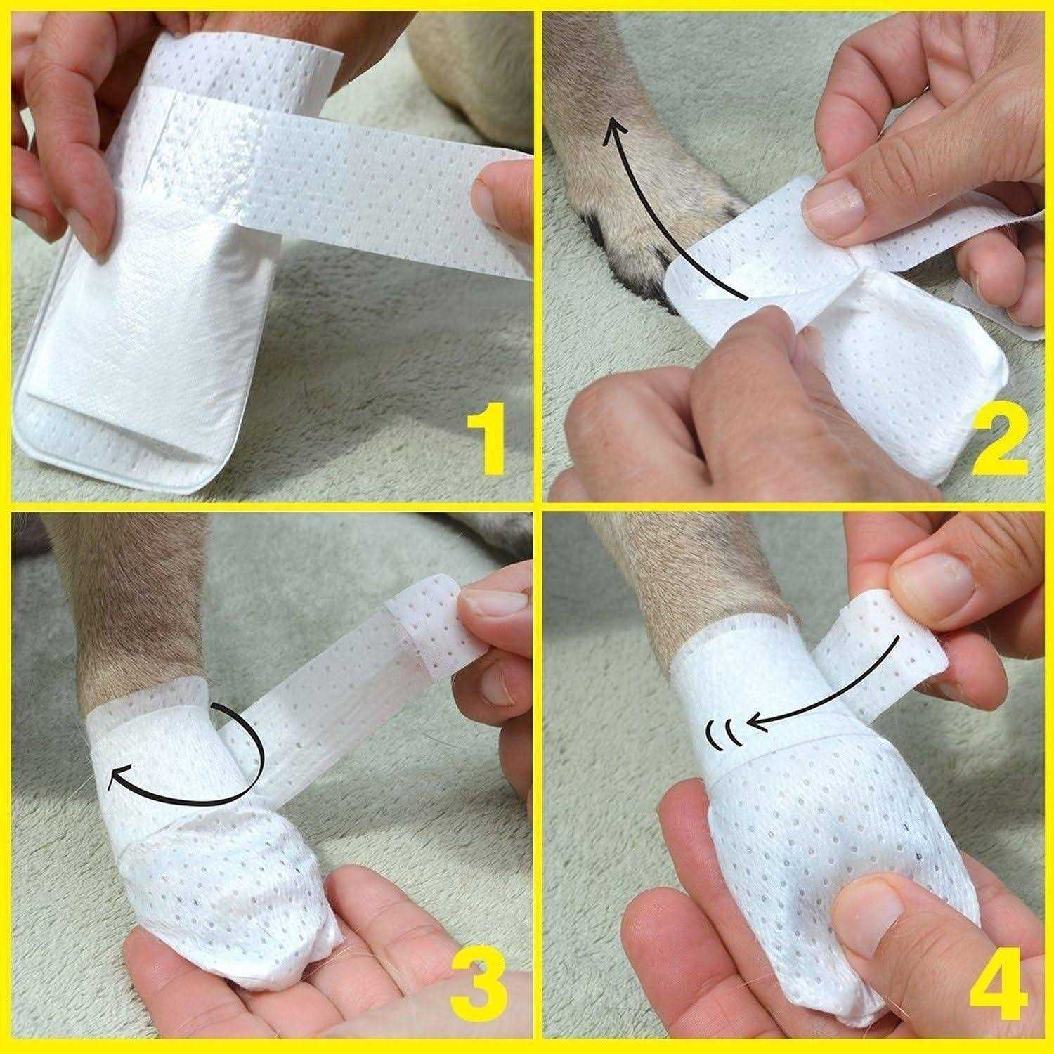Alternative view of PawFlex Medimitt Paw Bandages for Dogs Cats and Pets Medical Booties