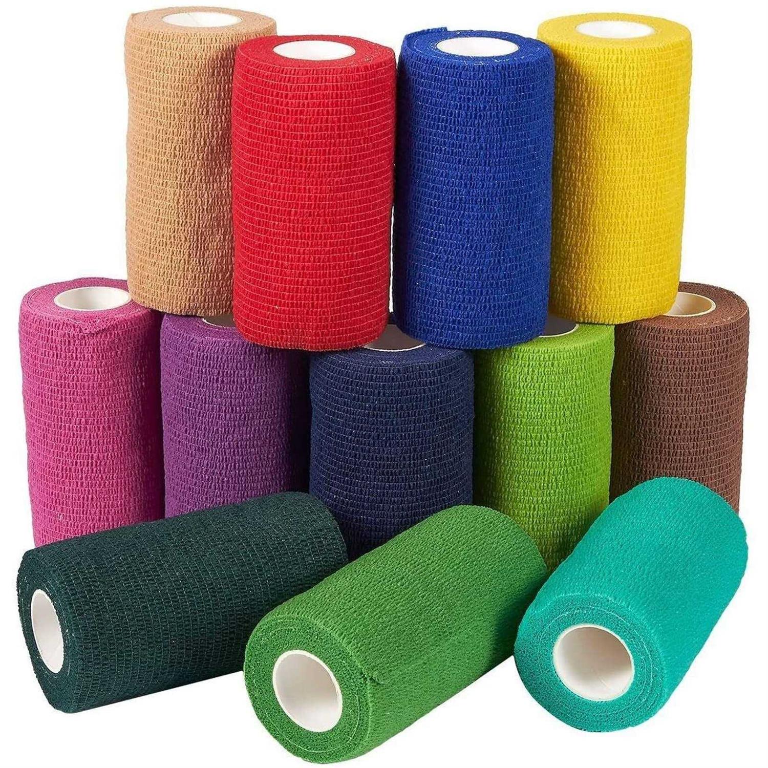 Juvale 12 Rolls Self Adhesive Bandage Wrap 4 5 Vet Tape