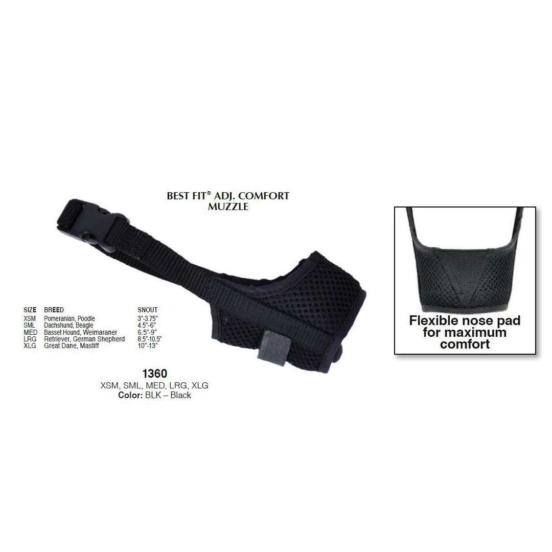 Alternative view of Coastal Pet Products Best Fit Adjustable Comfort Dog Muzzle-Black