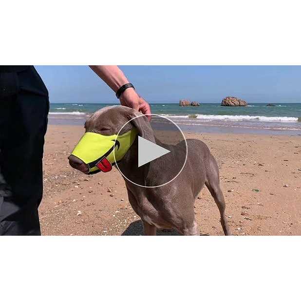 Alternative view of N32 Dog Muzzle Smiley Face Muzzle with Soft Breathable Air Mesh Nylon
