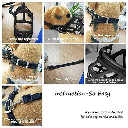 Alternative view of MINGRI Dog Muzzle-Soft Basket Muzzle for Dogs Adjustable and Comfortable Secure Fit,Best Muzzle to Prevent Biting
