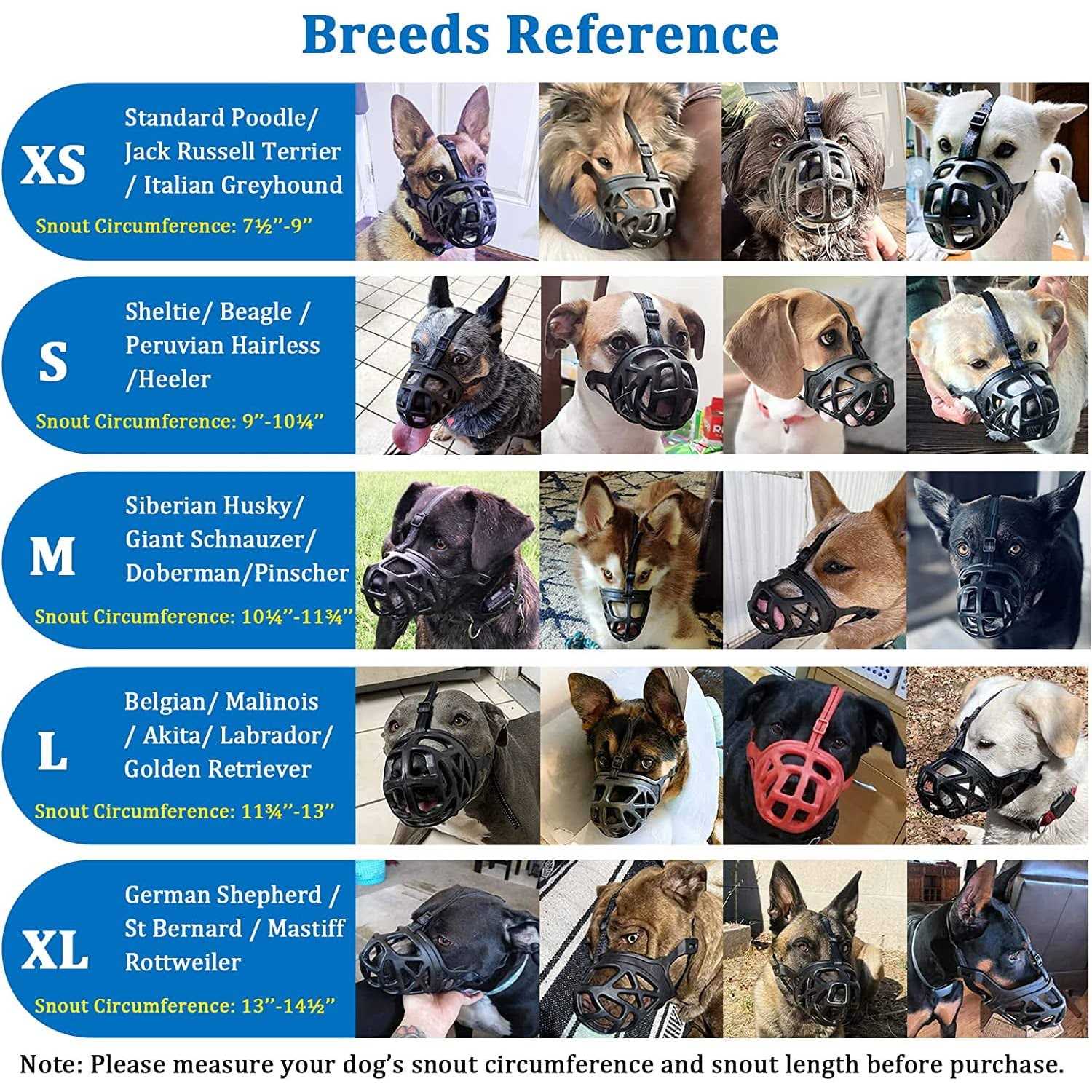 Alternative view of Mayerzon Dog Muzzle, Breathable Basket Muzzles for Small, Medium, Large and X-Large Dogs Biting, Barking and Chewing