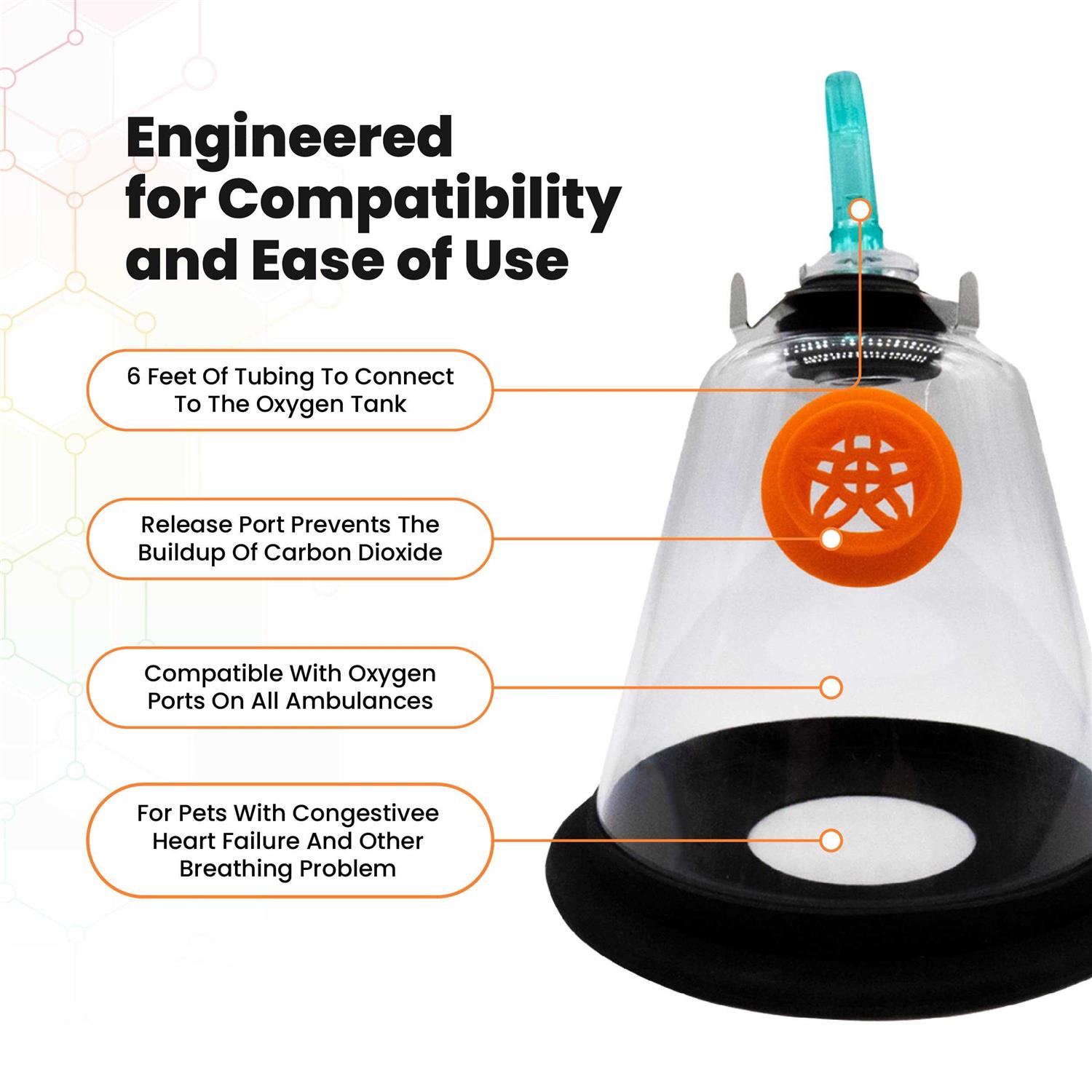 Alternative view of petpetssmart Medical Pet Oxygen Mask for Dogs And Cats With 6 Feet Tubing And Silicone Strap