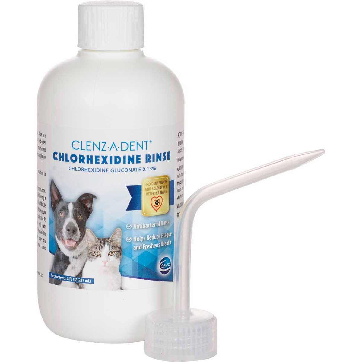 Alternative view of Sogeval Clenz-a-dent Chlorhexidine Rinse 8oz Bottle