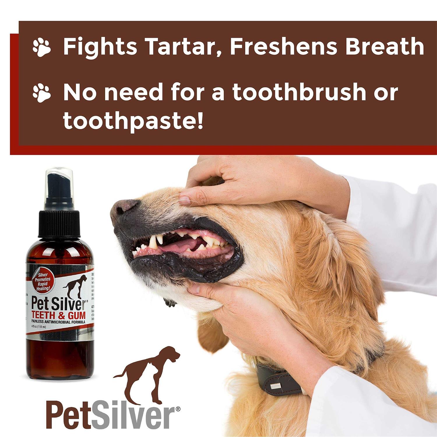 Alternative view of PetSilver Teeth & Gum Spray for Dogs & Cats Eliminate Bad Breath
