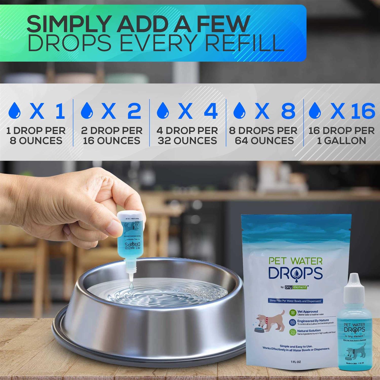 Alternative view of Dry Element Pet Water Drops Dog and Cat Water Additive for Dental and Oral Care