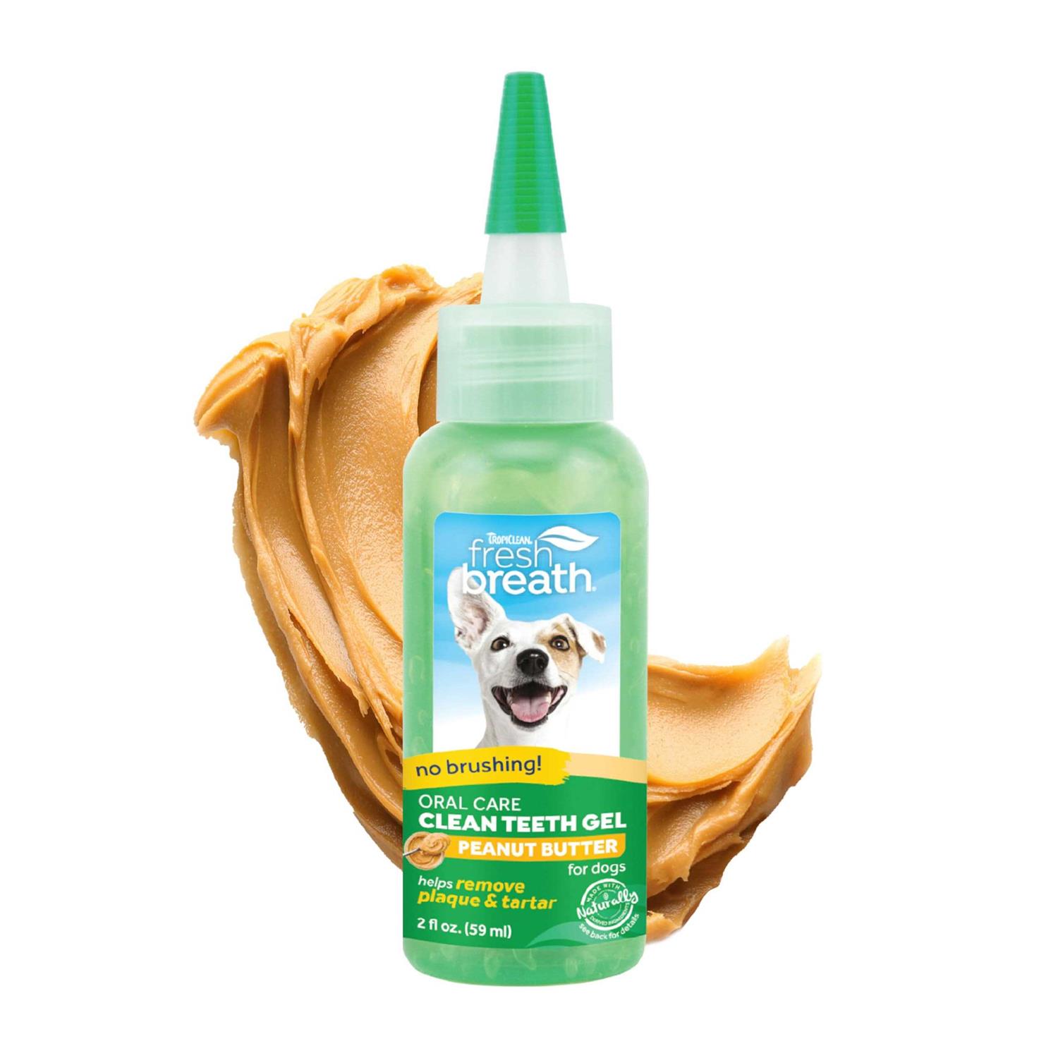 Tropiclean Fresh Breath Clean Teeth Peanut Butter Oral Care Gel