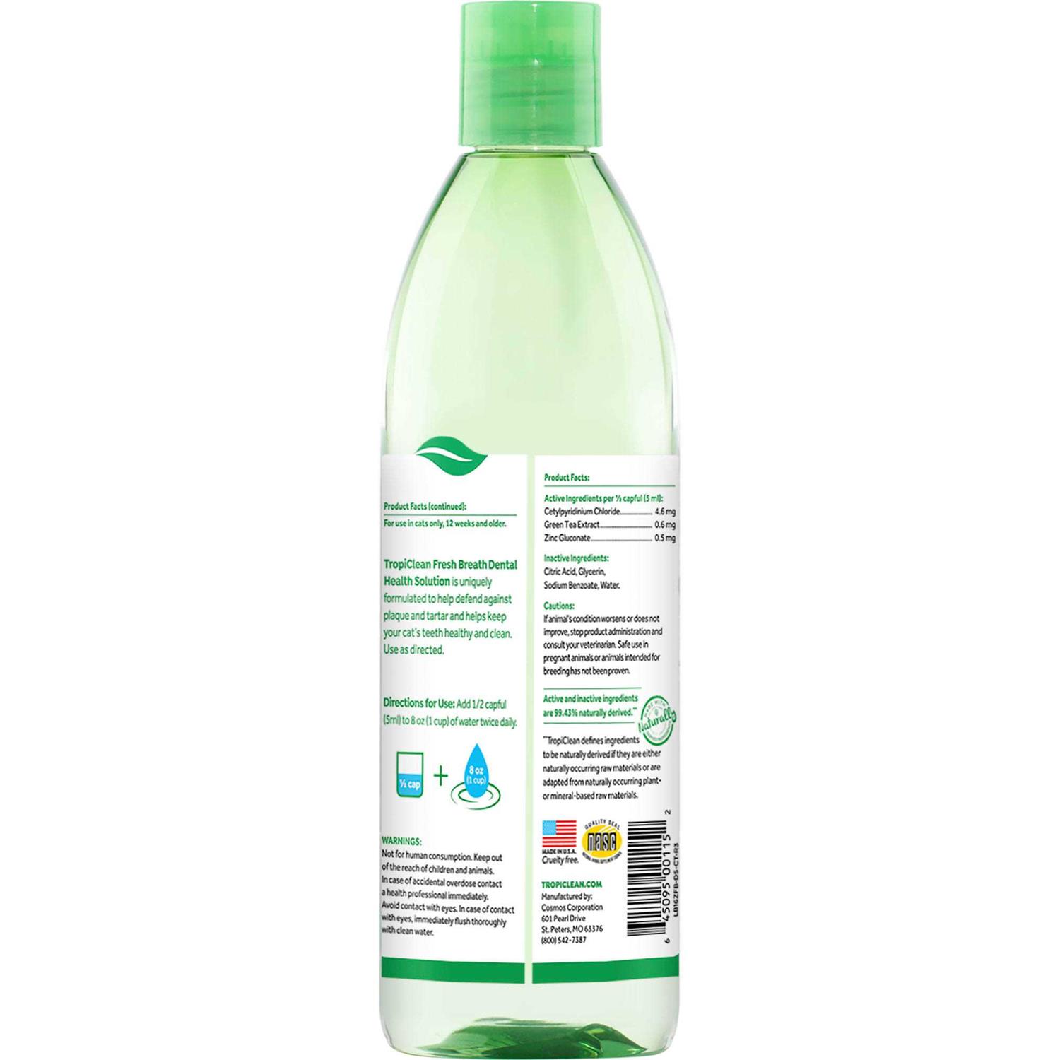 Alternative view of Tropiclean Fresh Breath Water Additive for Cats