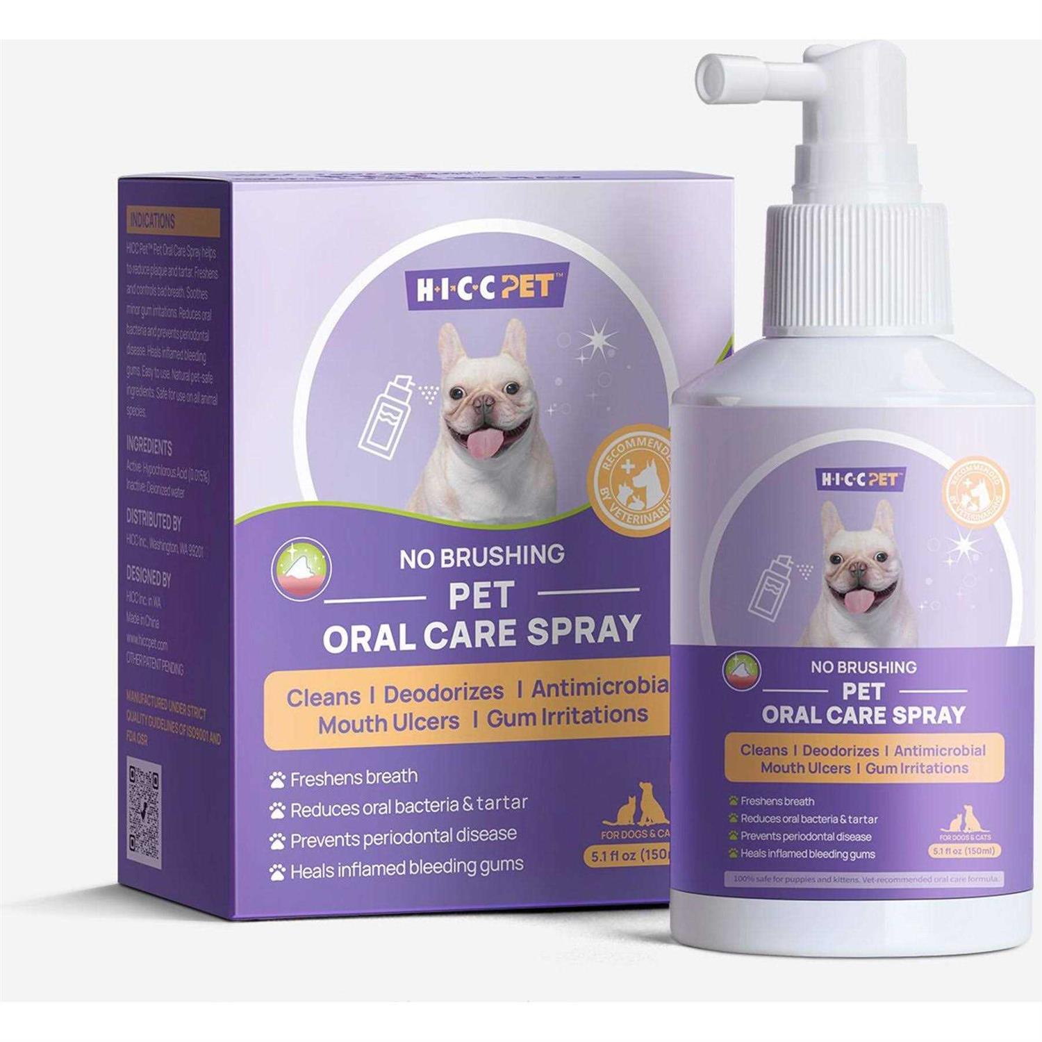 HICC PET Dog Cat Oral Care Spray 5.1 Oz