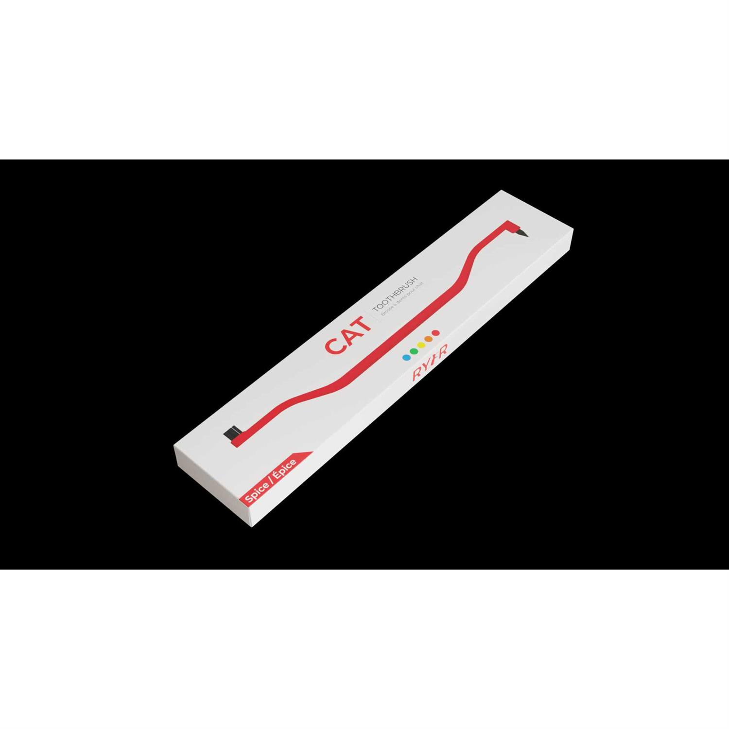 Alternative view of RYERCAT Dual Sided Cat Toothbrush