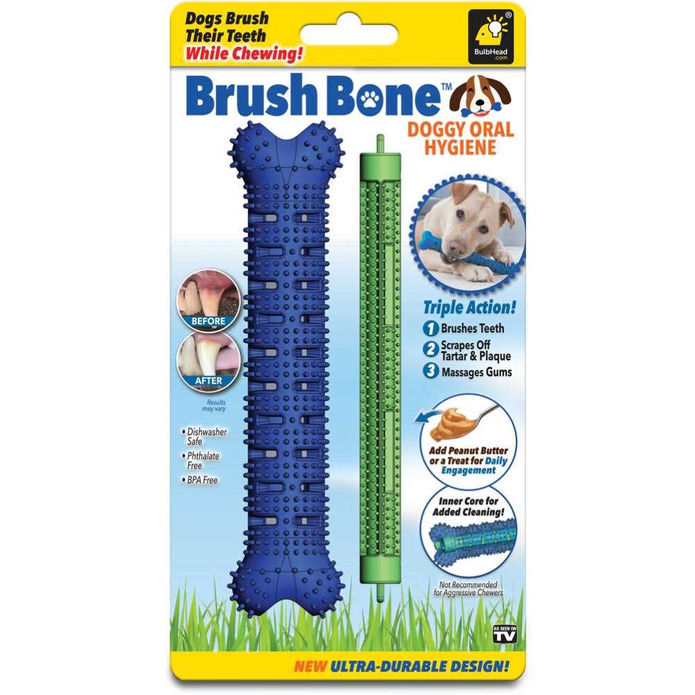 Alternative view of Bulbhead Brush Bone Dog Self Brushing Toothbrush 1 pk