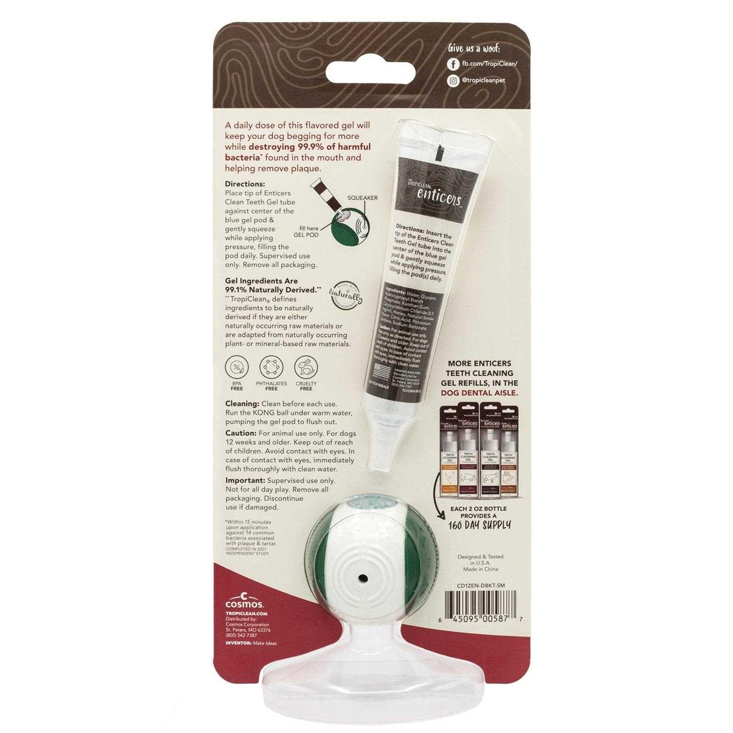 Alternative view of Tropiclean Enticers Teeth Cleaning Gel & Kong Dental Ball Beef Brisket