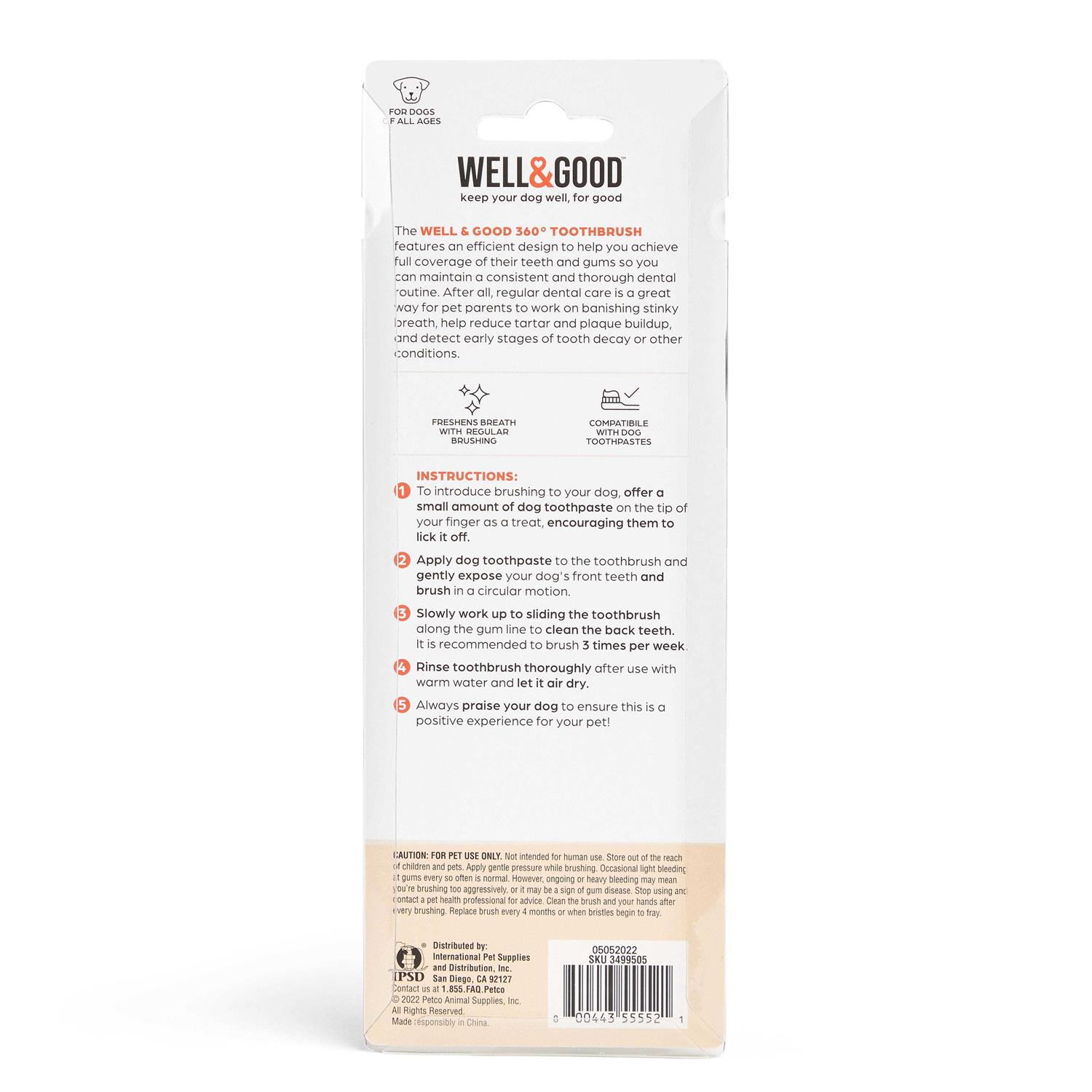 Alternative view of Well & Good 360 Dog Toothbrush