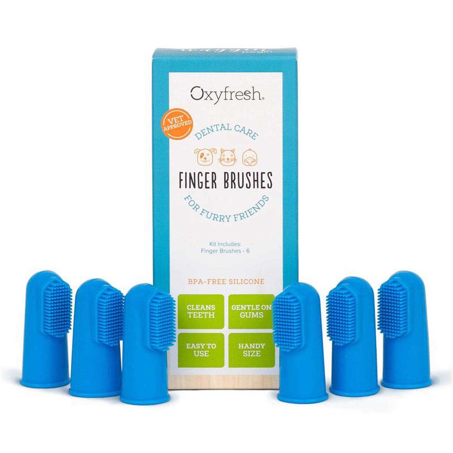 Oxyfresh Pet Finger Brush Blue