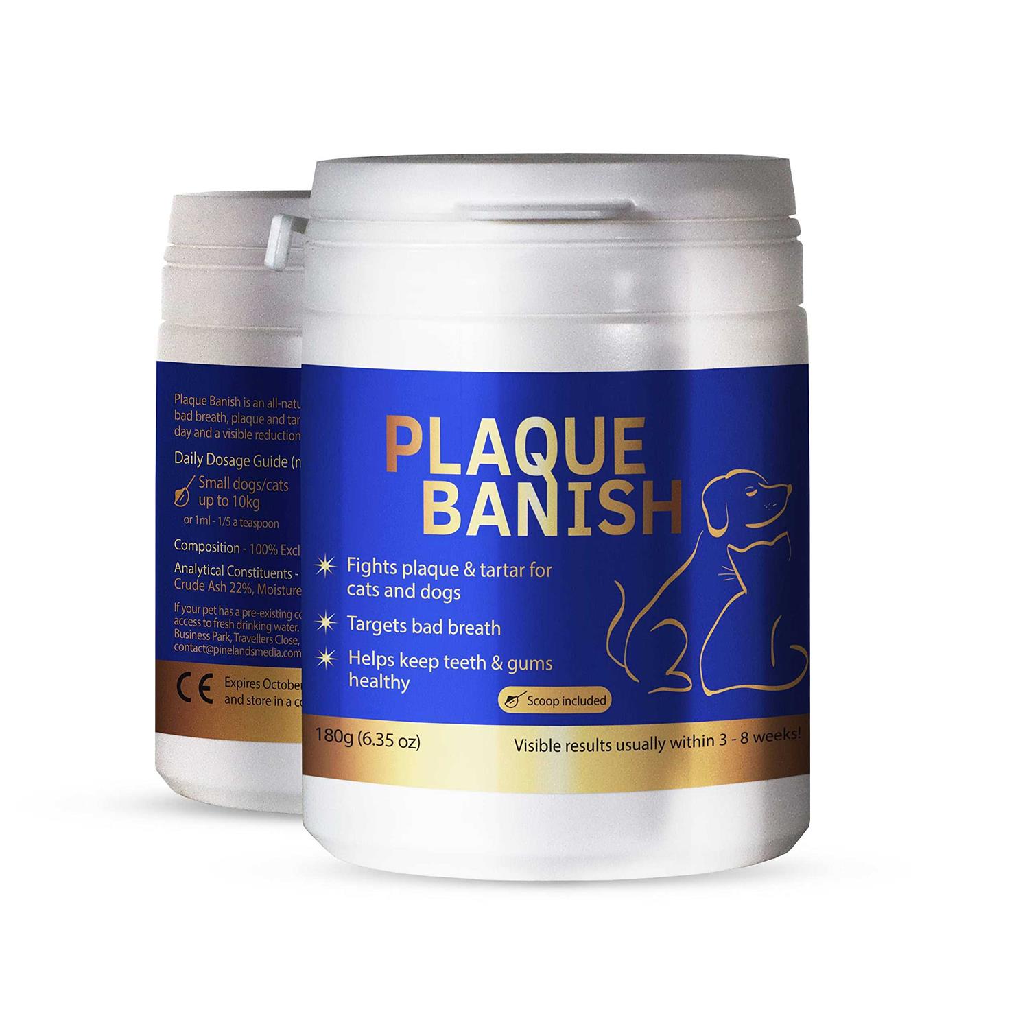 Plaque Banish 100% Natural Plaque Off & Tartar Remover For Dogs & Cats
