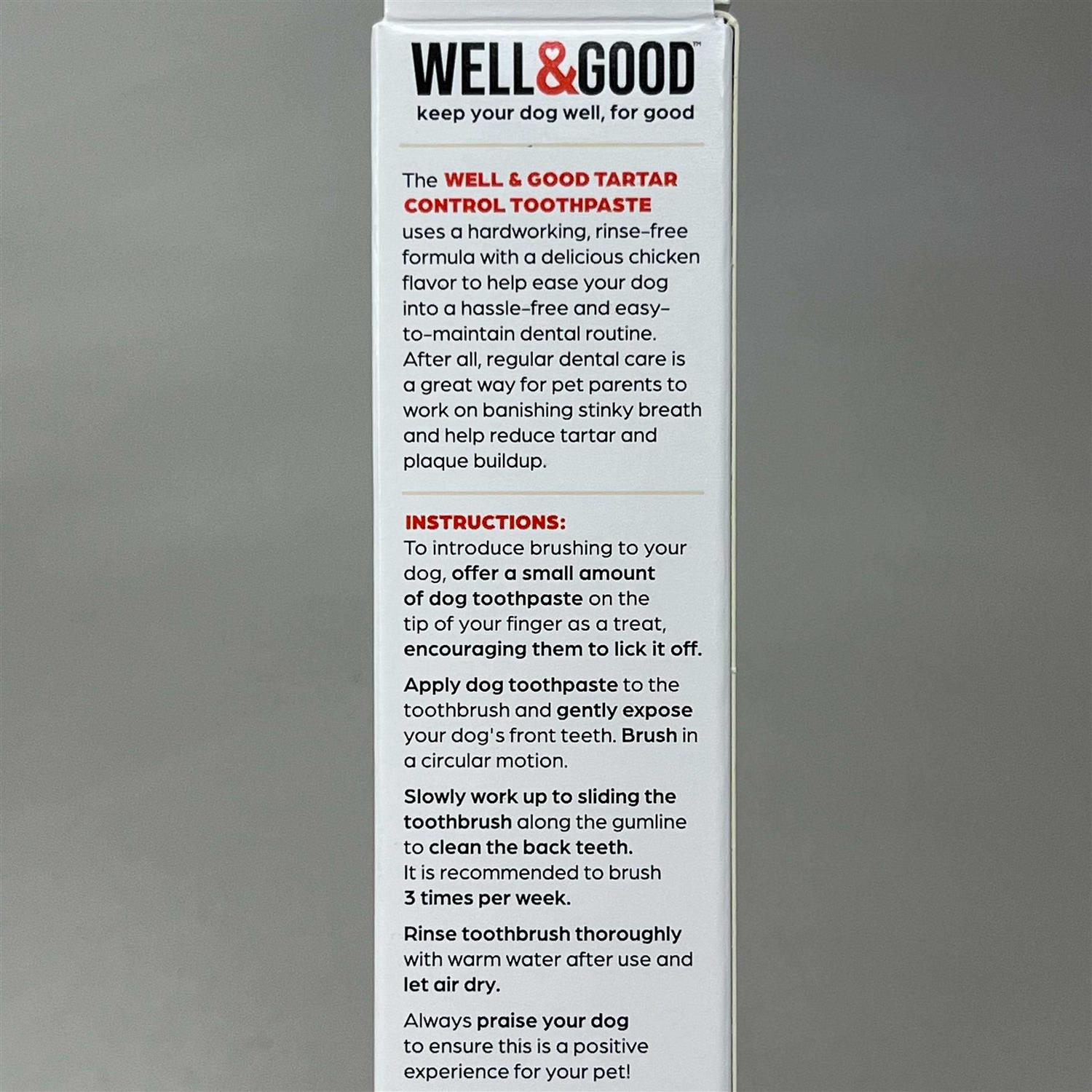 Alternative view of Well & Good Tartar Control Toothpaste for Dogs