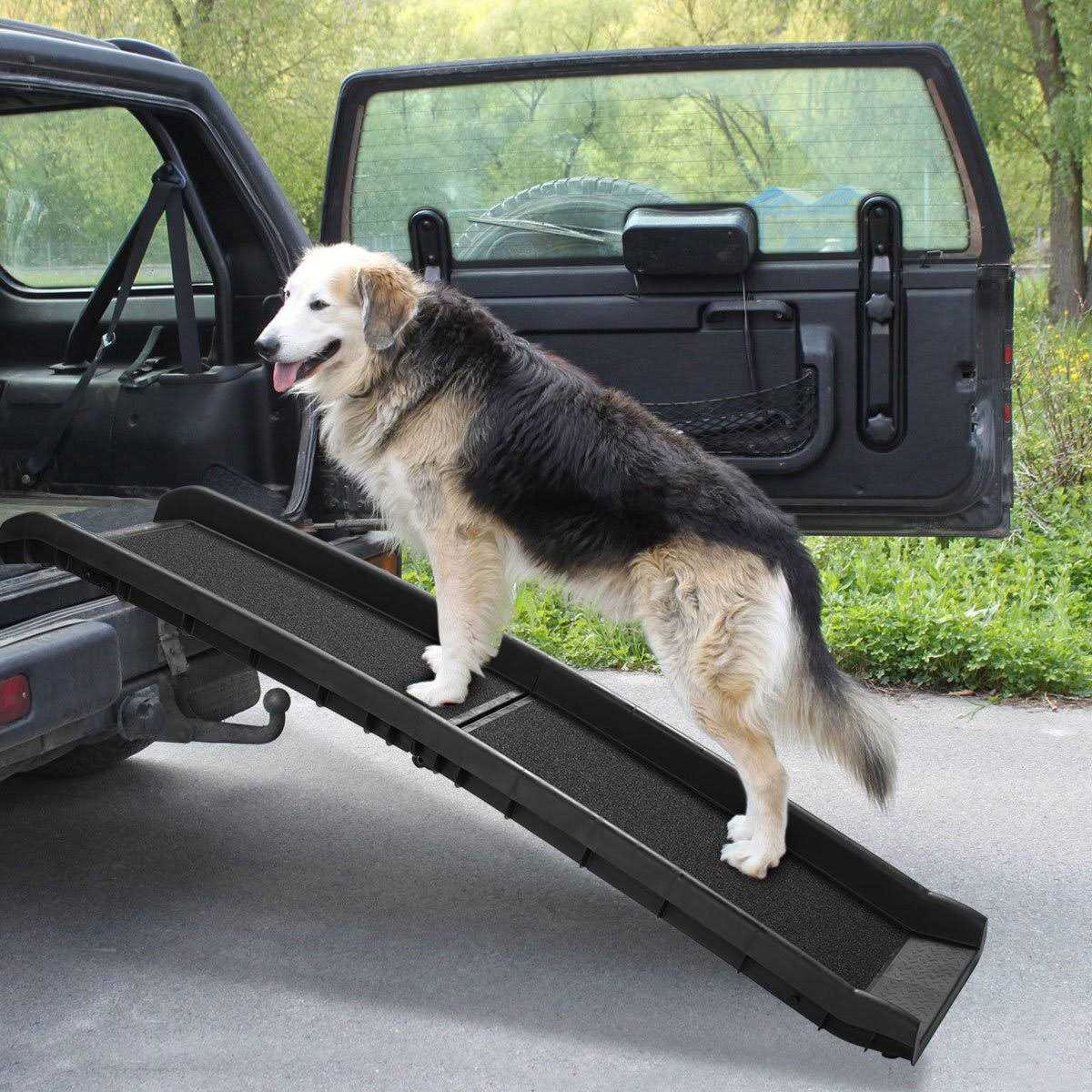 Sandinrayli Folding Pet Dog Ramp SUV/Car 62 L Ladder Stairs for Puppy Old Dogs Arthritis Joint Pain Portable Lightweight Dog/Cat Ramp