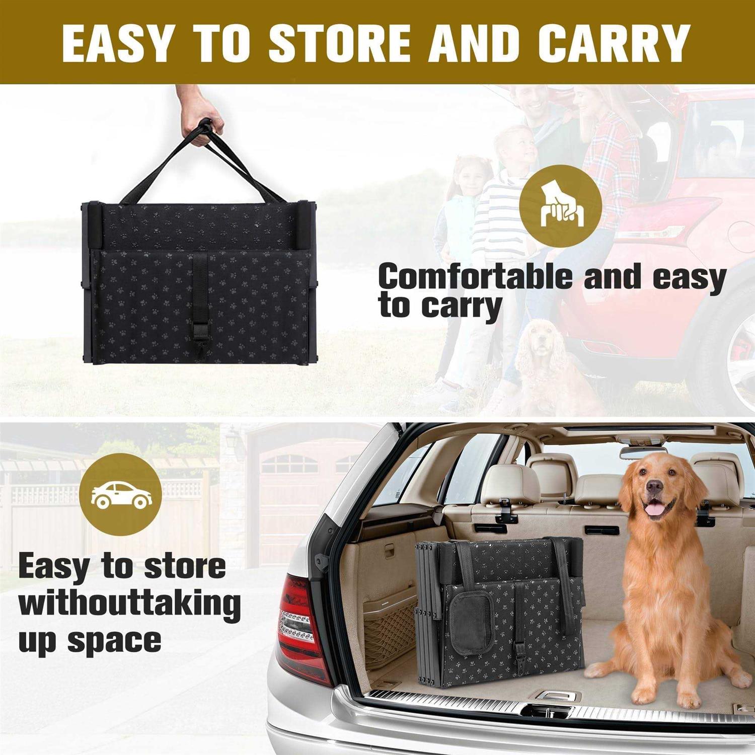 Alternative view of Dog Stairs for Car Foldable Dog Ramps for Large Dogs with Non Slip Surface, Portable Dog Steps for Cars and SUV